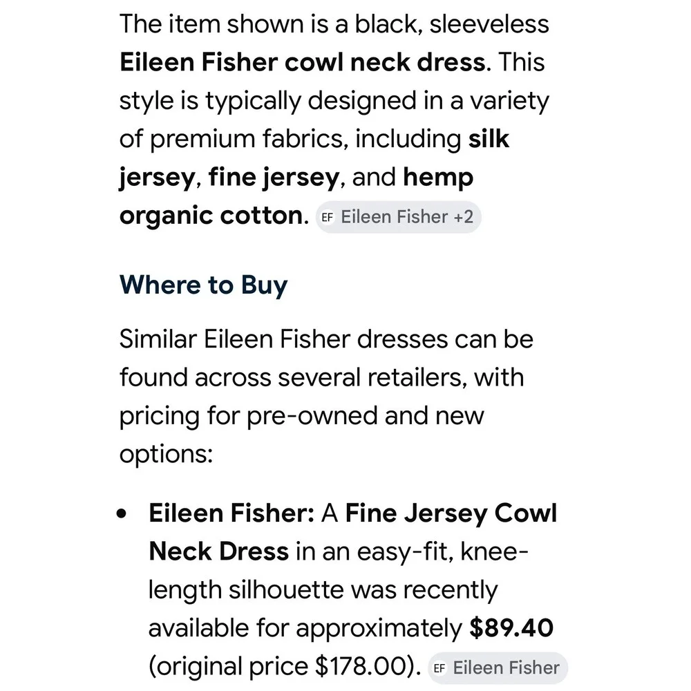 Eileen Fisher Petite Black Viscose Jersey Cowl Neck Sleeveless Dress PS NWT